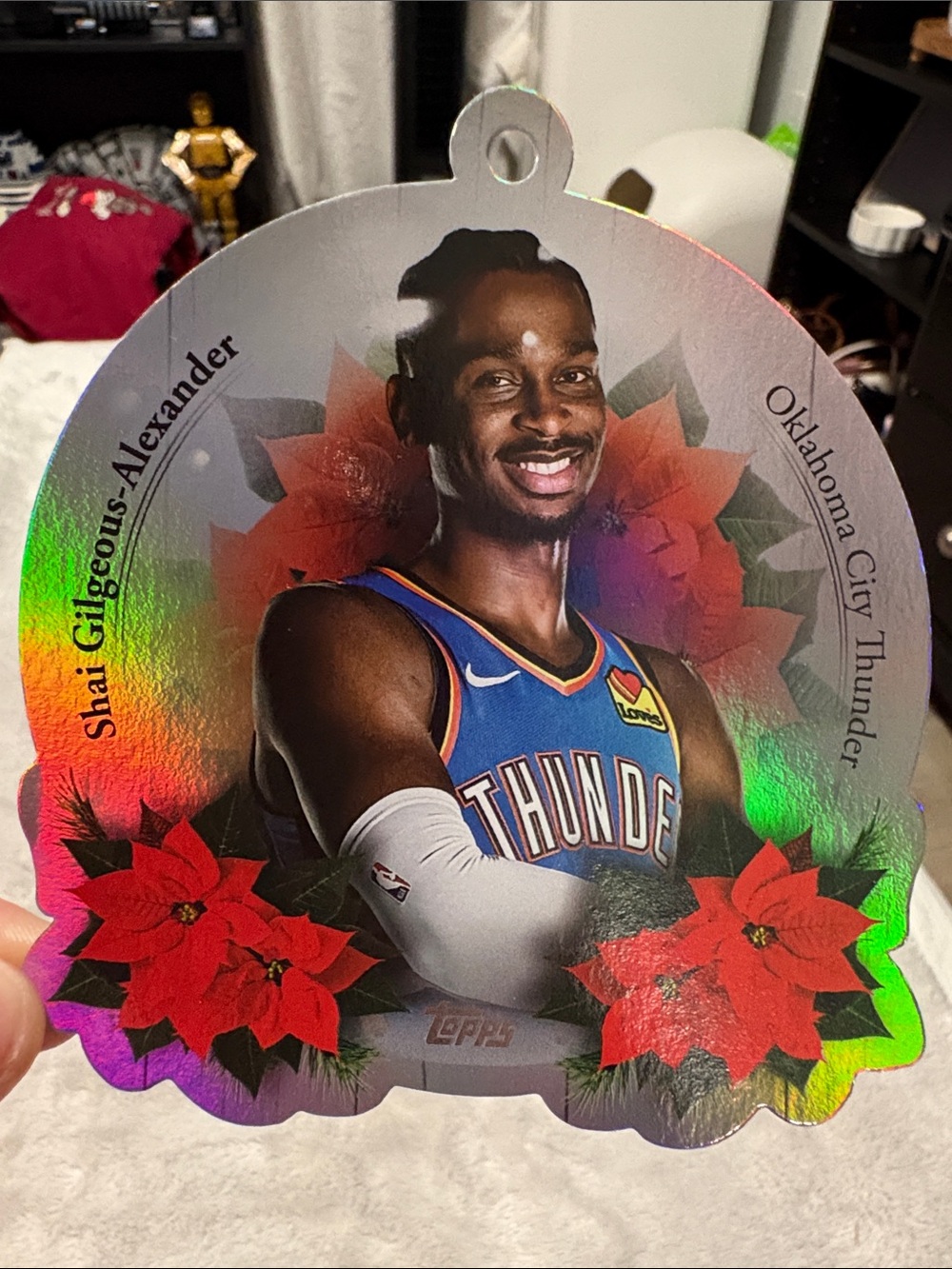 Topps Holiday shai Gilgeous-Alexander Oklahoma City thunder ornament
